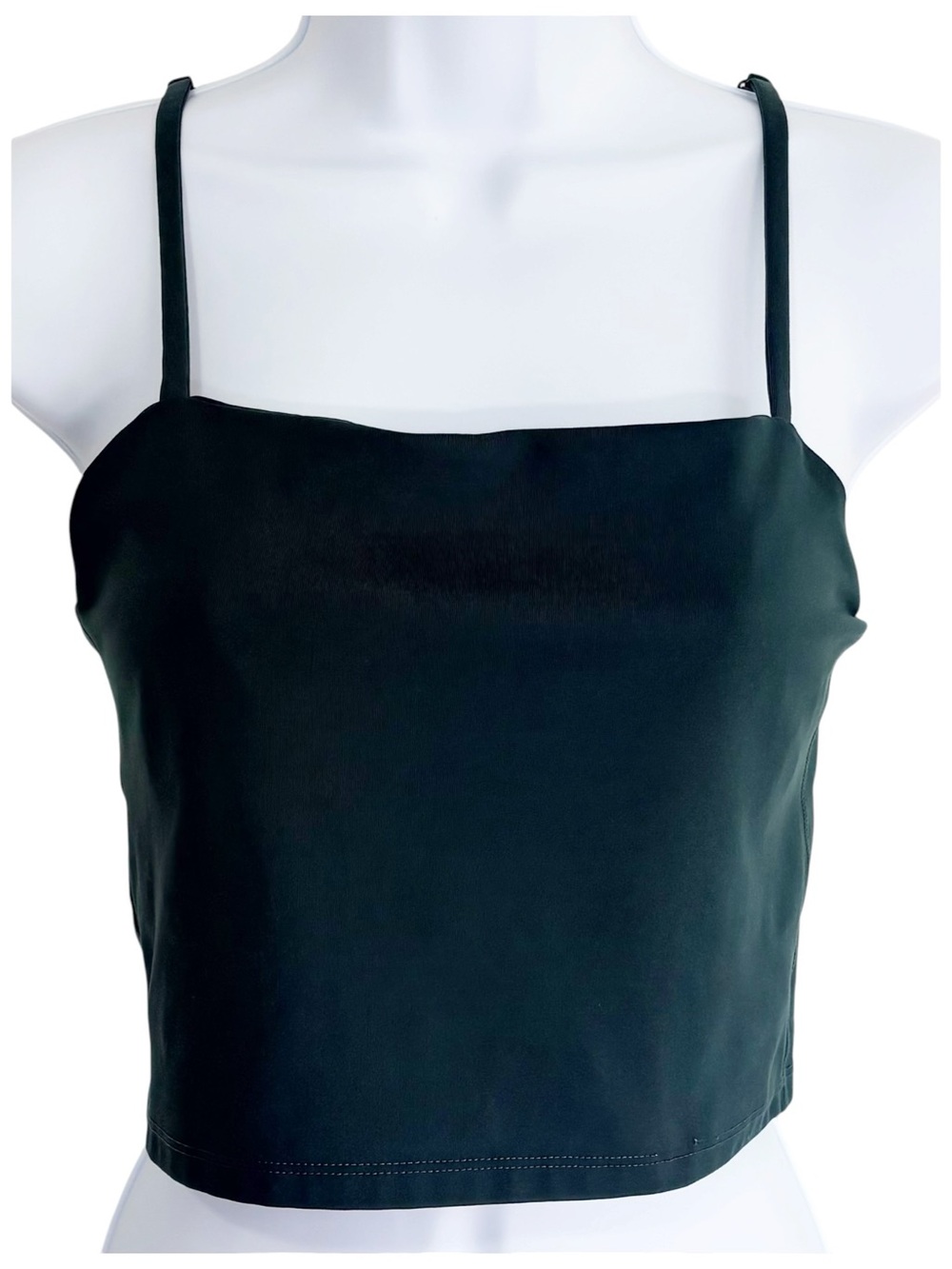 GIRLFRIEND COLLECTIVE Emerald Green Cropped Cami Tank Built In Bra M